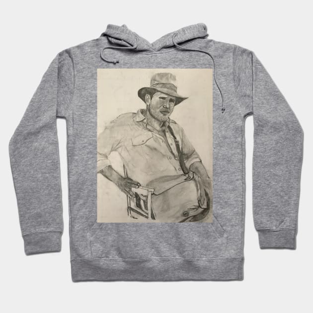 Indy Drawing Hoodie by JmacSketch